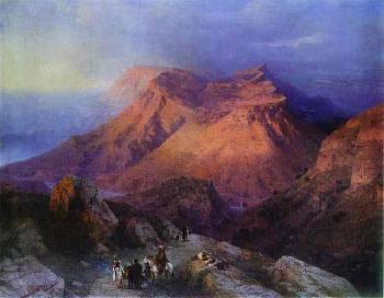 Ivan Aivazovsky Mountain Village Gunib in Daghestan. oil painting picture